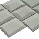 Glass Wall Tile Dimensional Pewter