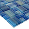 Glass Mosaic Tile Aquarella Blue