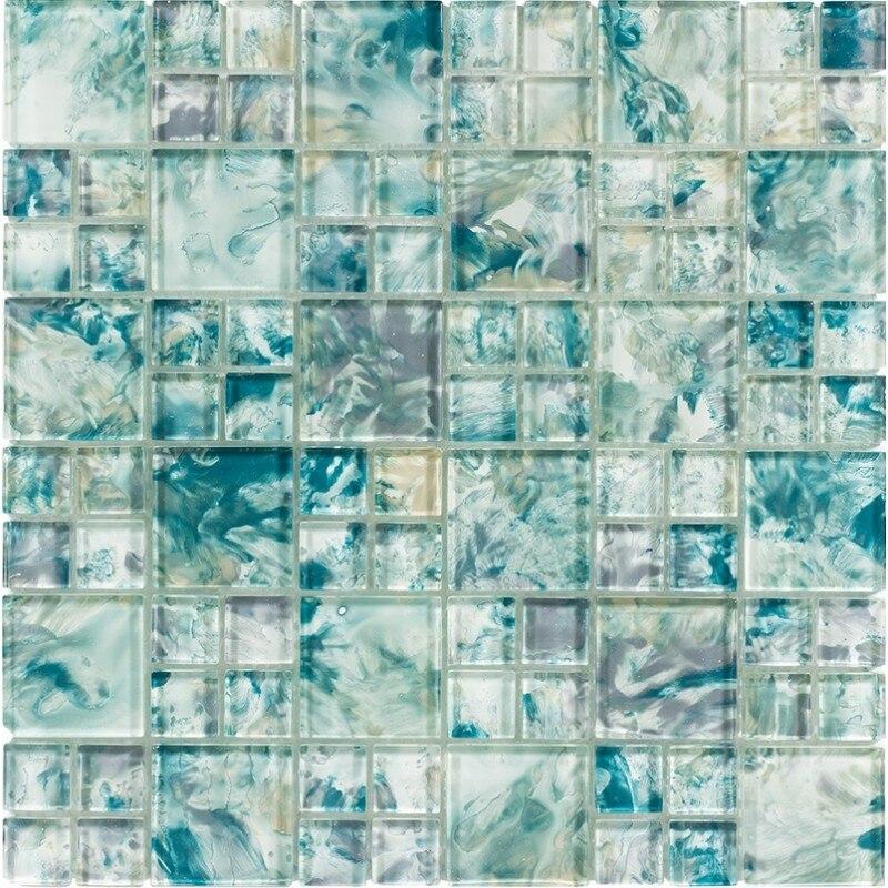 Pool Glass Tile Pattern Turquoise