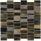 Glass & Slate Mosaic Tile Staggered Midnight