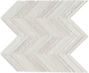 Glass Mosaic Tile Chevron Ivory