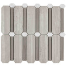 Mediterranean Stone Mosaic Tile Grey Columns