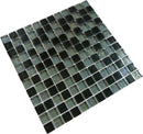 Iridescent Clear Glass Pool Tile Dark Blend 1 x 1