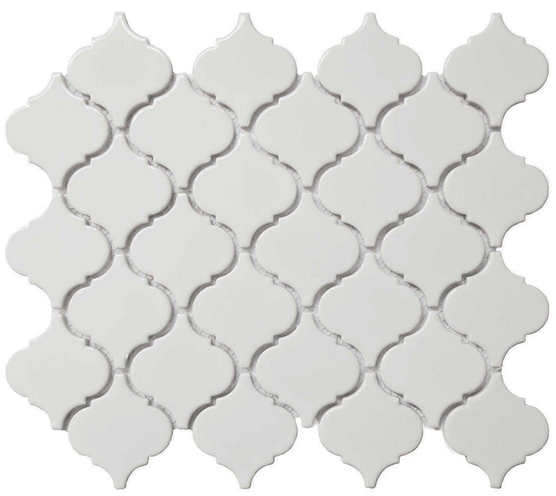 Lantern Porcelain Mosaic Tile White