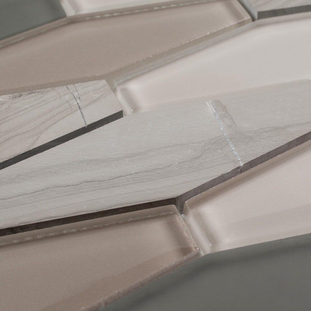 Glass Stone Mosaic Tile Diamond Dune