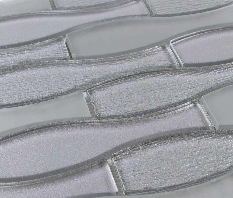 Glass Mosaic Tile Bouteille Gray