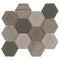 Glass Stone Mosaic Tile Hexagon Dune