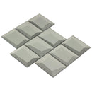 Glass Wall Tile Dimensional Pewter