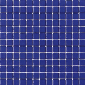 Glass Tile Recycled Solid Blue Marine