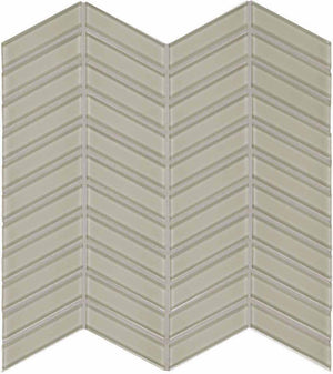 Glass Mosaic Tile Chevron Jasmine