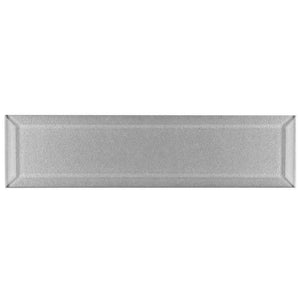 Beveled Glass Subway Tile Platinum 3x12