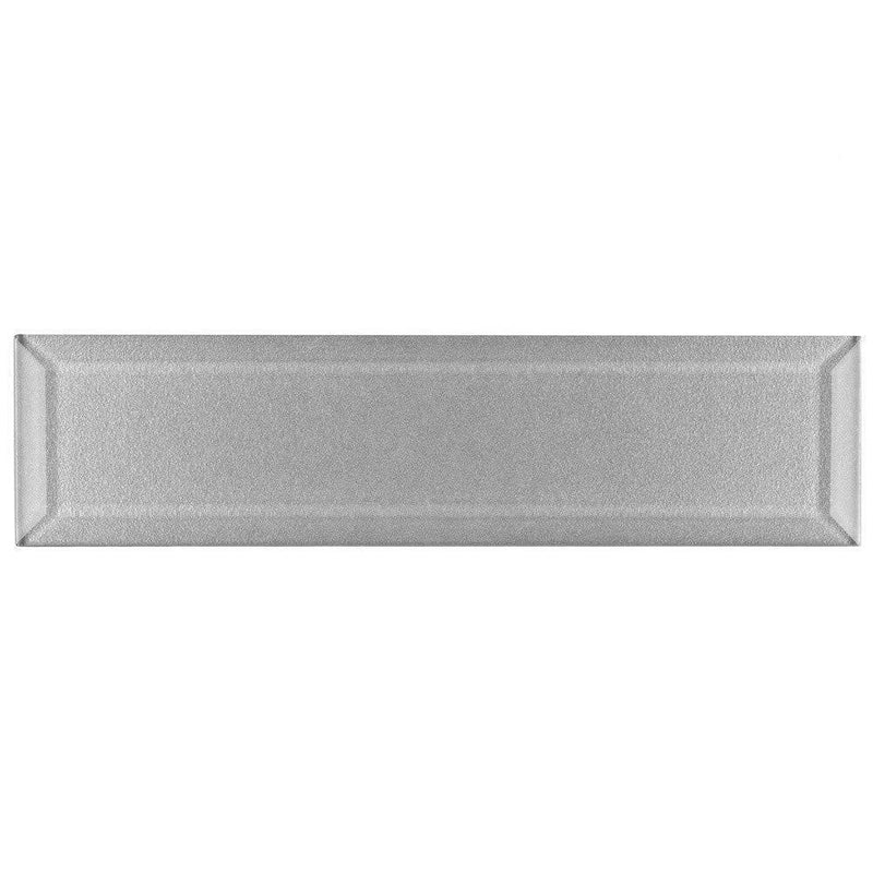 Beveled Glass Subway Tile Platinum 3x12