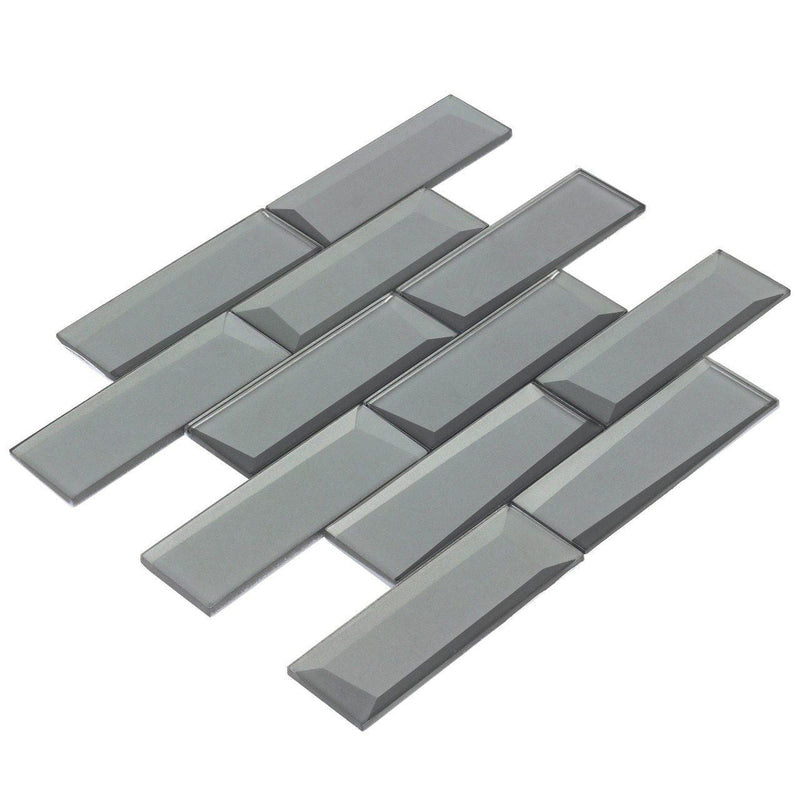 Glass Wall Tile Dimension Gray 2x6