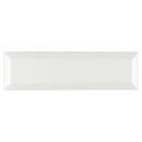 Subway Ceramic Tile White Matte Beveled 3 x 10