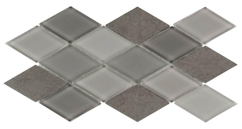 Diamond Antracita Stone & Glass Tile