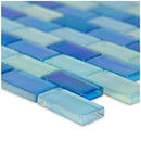 Glass Pool Tile Shimmer Sky Blue 1 x 2