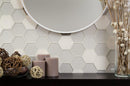 Glass Stone Mosaic Tile Hexagon Sand