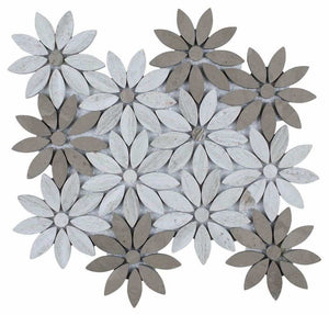 Stone Mosaic Tile Waterjet Flower Haisa