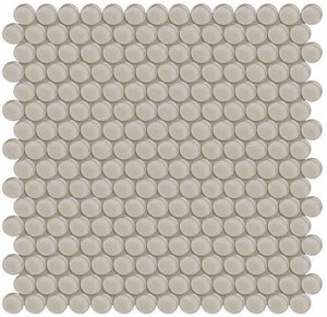 Glass Mosaic Tile Penny Round Jasmine