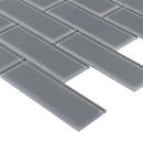 Glass Subway Tile Metropole Grey 2x6