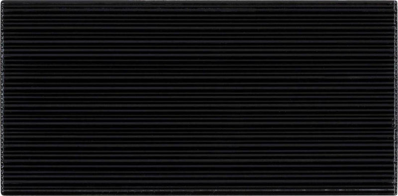 Glass Subway Tile Texture Black 3 x 6