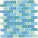 Glass Mosaic Tile Crystal Waters 1 x 2