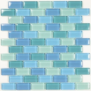 Glass Mosaic Tile Crystal Waters 1 x 2