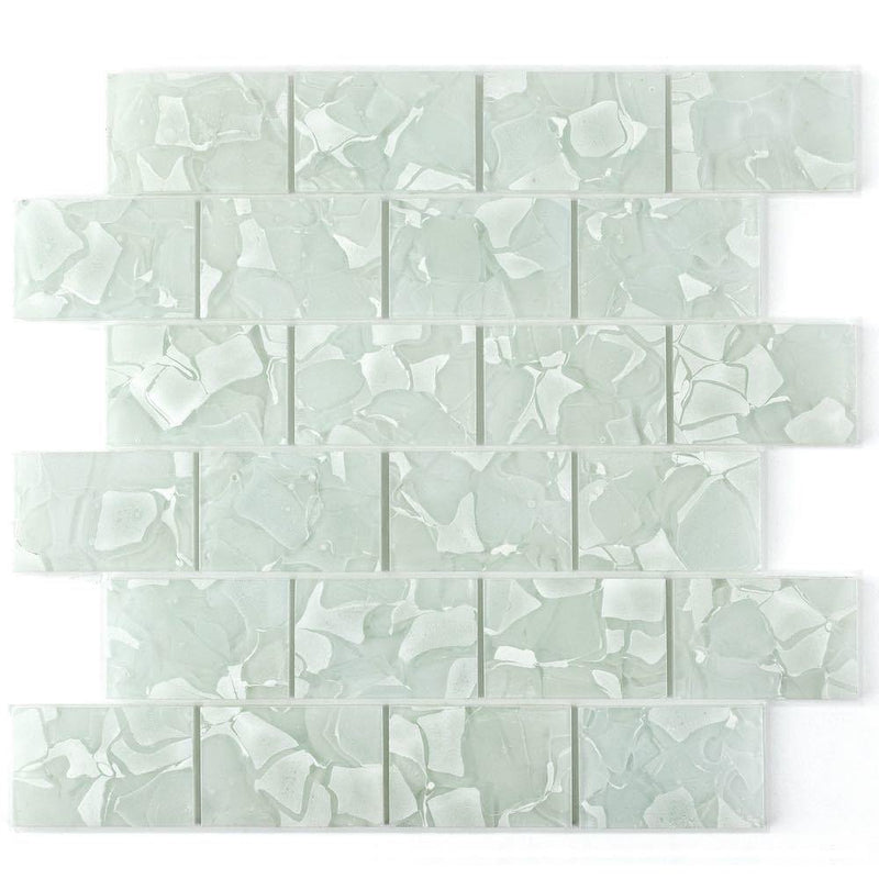 Liquid Glass Mosaic Tile Pearl 2 x 3