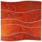 Glass Tile Wave Metallic Tangerine