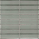 Glass Mosaic Tile Stacked French Gray 1.5 x 6