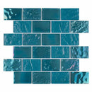 Iridescent Glass Tile Summer Turquoise 2 x 3