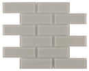 Glass Subway Tile French Gray 2x6