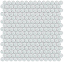 Glass Mosaic Tile Penny Round Extra White