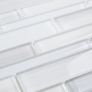 Random Glass Mosaic Tile Linear Branco