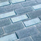 Iridescent Recycled Glass Tile Gray 1 x 2