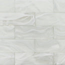 Glass Subway Tile Swirl Pearl 3 x 9