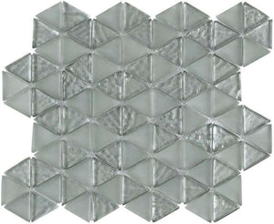 Glass Mosaic Tile Triangle Sleet