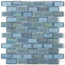 Iridescent Recycled Glass Tile Neutral 1 x 2