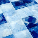 Liquid Glass Mosaic Tile Ocean Blend 2 x 2