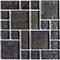 Iridescent Clear Glass Pool Tile Charcoal Mixed