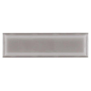 Subway Ceramic Tile Gray Beveled 3 x 10