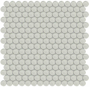 Glass Mosaic Tile Penny Round Creamy