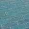 Iridescent Glass Tile Summer Sea Foam 1 x 3