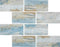 Glass Subway Tile Wood Antique Blue 3x6