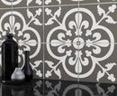 Patterned Floor and Wall Tile Relic Gray 8 x 8