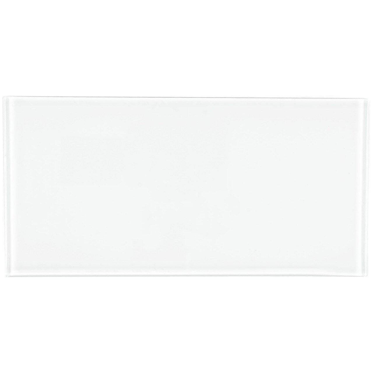 Glass Subway Tile Metropole Snow White 4x8