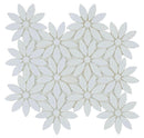 Stone Mosaic Tile Waterjet Flower White