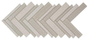 Herringbone Stone Glass Tile Cream