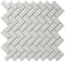 Herringbone Porcelain Mosaic Tile White