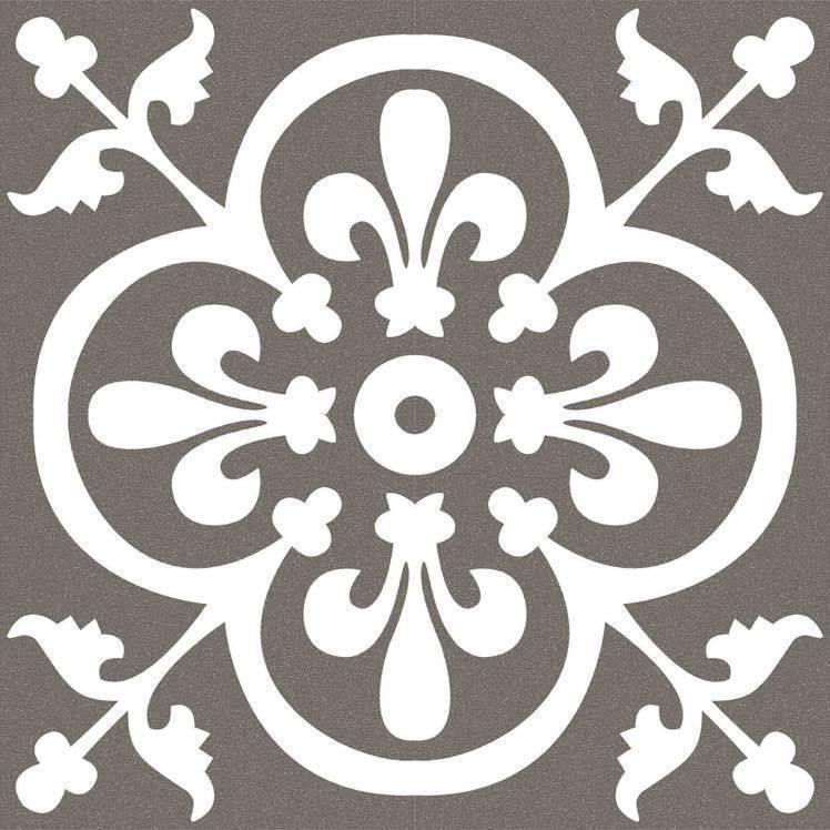 Patterned Floor and Wall Tile Relic Gray 8 x 8